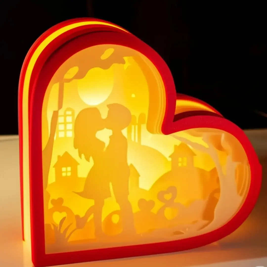 Arte en sombras -  corazón personalizable