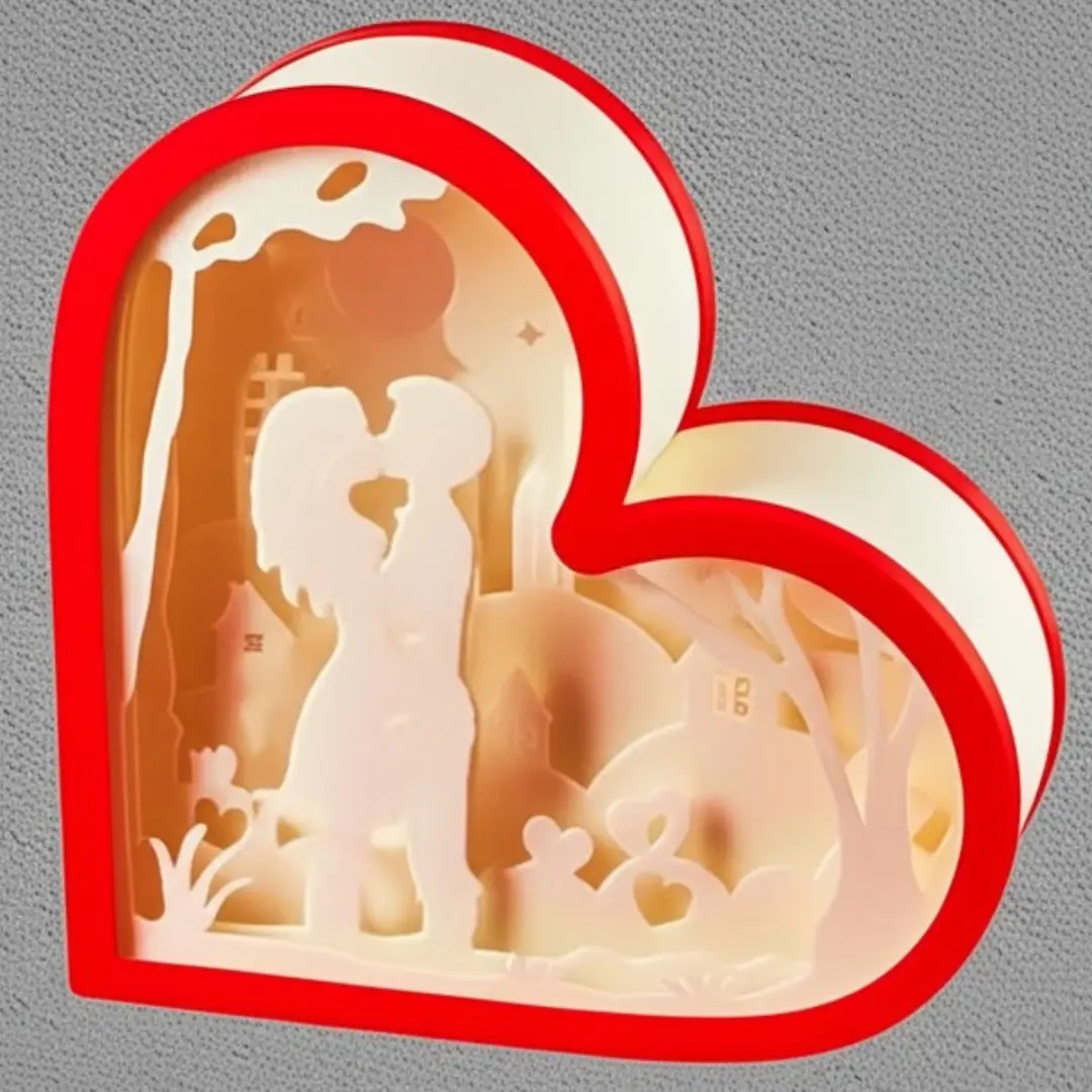 Arte en sombras -  corazón personalizable